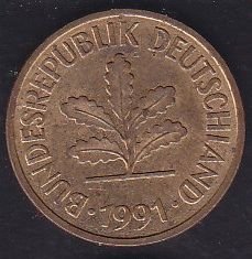 Almanya 5 Pfennig 1991 J