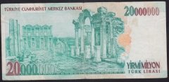 7.EMİSYON 20 000 000 LİRA B67 330379 ÇOK TEMİZ