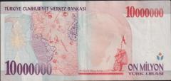 7.Emisyon 10 000 000 Lira C02 111085 Çok Çok Temiz+