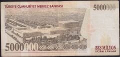 7.Emisyon 5 000 000 Lira C81 082249 Çok Temiz