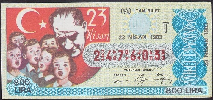 1983 23 Nisan Tam Bilet - T Serisi