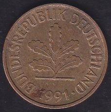 Almanya 5 Pfennig 1991 D