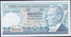 7.Emisyon 2.Tertip 500 Lira D04 326530 Çil
