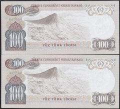 6.EMİSYON 1.TERTİP 100 LİRA E65 171701 - 702 SERİ TAKİPLİ 2 ADET ÇİLALTI