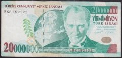 7.EMİSYON 20 000 000 LİRA B68 482121 ÇOK TEMİZ +