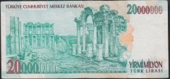 7.EMİSYON 20 000 000 LİRA B68 482121 ÇOK TEMİZ +