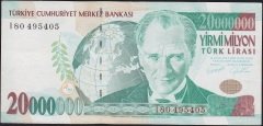 7.Emisyon 20 000 000 Lira I80 495405 Çok Çok Temiz+