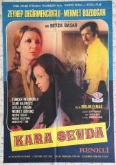 ZEYNEP DEĞİRMENCİOĞLU - MEHMET BOZDOĞAN - KARA SEVDA - FİLM AFİŞİ eski para mezat
