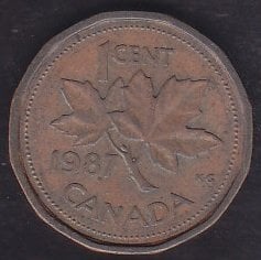 KANADA 1 CENT 1987