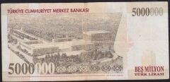 7.Emisyon 5 000 000 Lira C71 508875 Çok Temiz