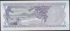 6.Emisyon 2.Tertip 5 Lira K63 190463 Çok Çok Temiz+