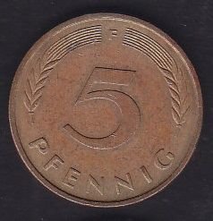 Almanya 5 Pfennig 1991 F