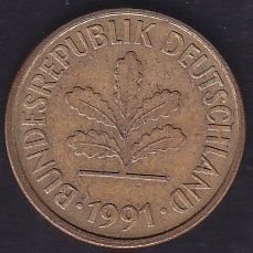 Almanya 5 Pfennig 1991 F