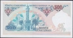 7.Emisyon 2.Tertip 500 Lira C88 123165 Çilaltı Çil