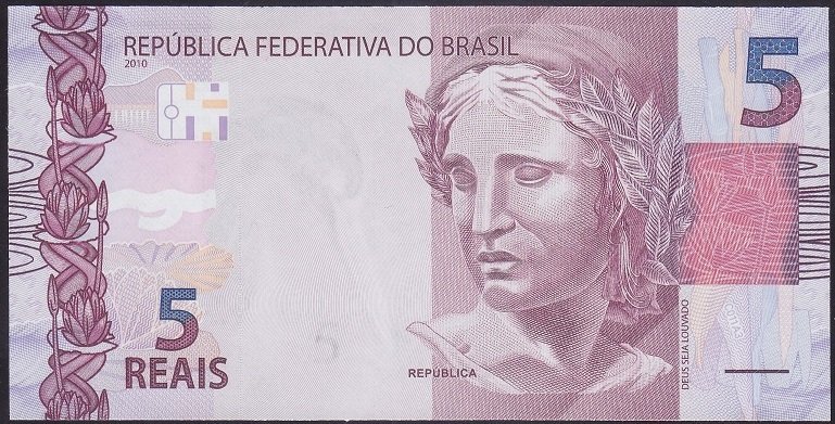 BREZİLYA 5 REAIS 2010 ÇİL 253e