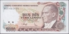 7.Emisyon 4.Tertip 5000 Lira H25 411879 Çilaltı