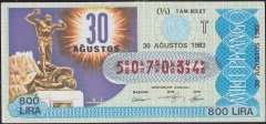 1983 30 Ağustos Tam Bilet - T Serisi