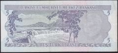 6.Emisyon 2.Tertip 5 Lira K61 002778 Çok Temiz+