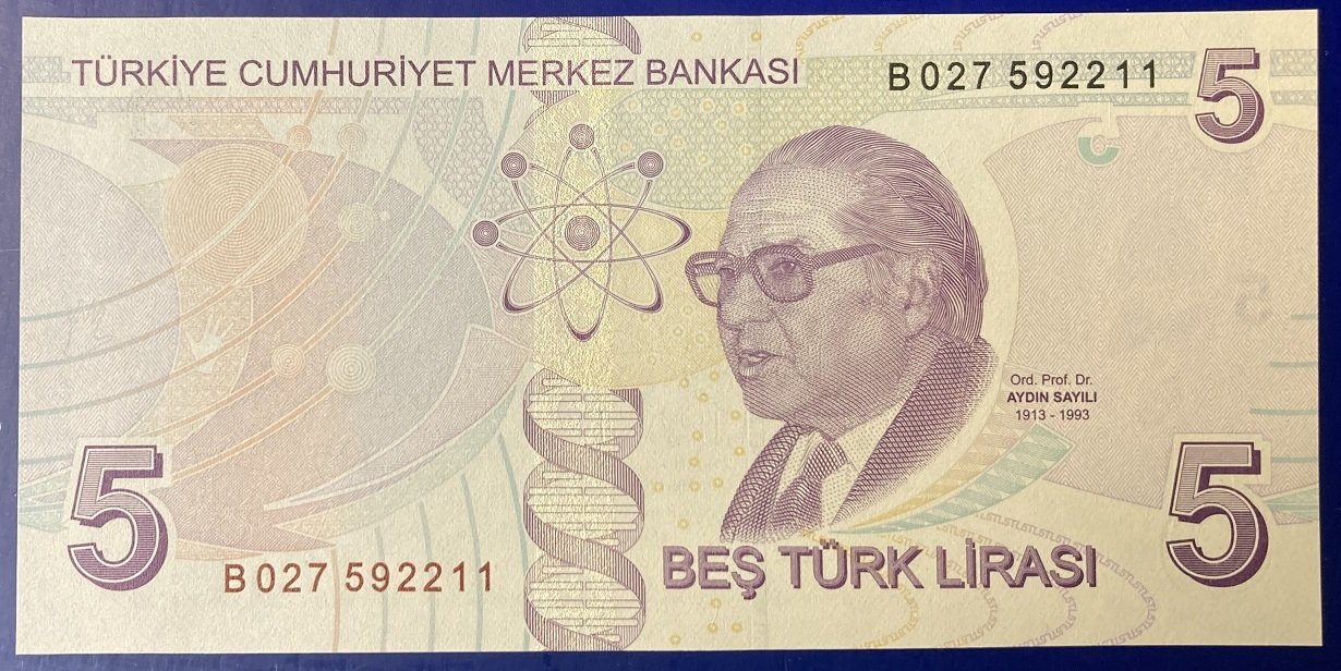 9.Emisyon 2.Tertip 5 Lira B027 592211 Çil