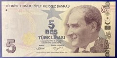 9.Emisyon 2.Tertip 5 Lira B027 592211 Çil