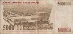 7.Emisyon 5 000 000 Lira G89 339182 Çok Temiz