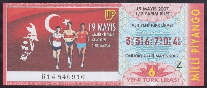 2007 19 MAYIS YARIM BİLET Z SERİSİ
