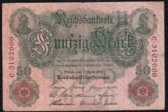 Almanya 50 Mark 1910 Çok Temiz