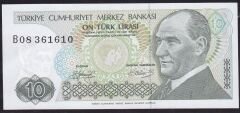 7.Emisyon 1.Tertip 10 Lira B08 361610 Çilaltı Çil