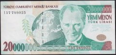 7.Emisyon 20 000 000 Lira I57 788025 Çok Çok Temiz
