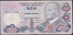 6.Emisyon 1.Tertip 1000 Lira C59 163595 Temiz
