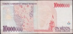 7.Emisyon 10 000 000 Lira B60 939579 Çok Temiz