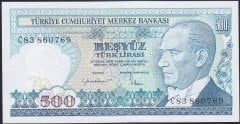 7.Emisyon 2.Tertip 500 Lira C83 860769 Çilaltı Çil