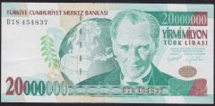 7.EMİSYON 20 000 000 LİRA B78 454837 ÇÇT