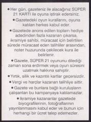 Süper 21 Kazı Kazan Kartı Kupa Kız