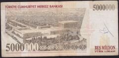 7.Emisyon 5 000 000 Lira C65 599598 Çok Temiz