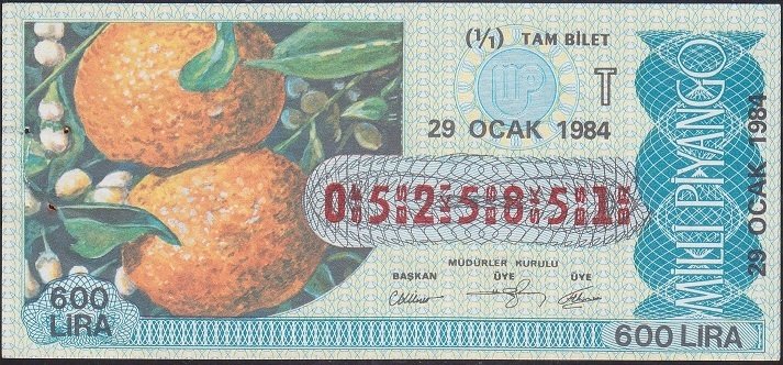 1984 29 Ocak Tam Bilet - T Serisi