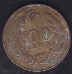 1989 Yılı 100 Lira