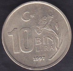 1997 YILI 10 BİN LİRA ( İNCE BASKI )