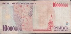 7.Emisyon 10 000 000 Lira A53 862855 Çok Temiz