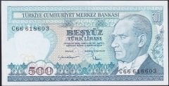 7.Emisyon 2.Tertip 500 Lira C66 618603 Çilaltı Çil