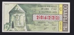 1978 9 HAZİRAN ÇEYREK BİLET
