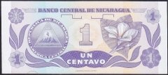 Nikaragua 1 Centavo 1991 Çil Pick 167