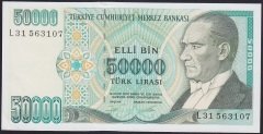 7.EMİSYON 2.TERTİP 50000 LİRA L31 563107 ÇİLALTI