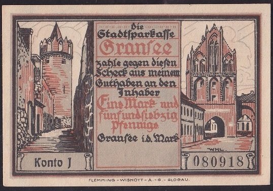 ALMANYA 1.75 MARK NOTGELD ÇİL