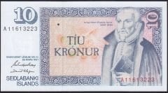 İzlanda 10 Kronur 1961 Çil Pick 48a