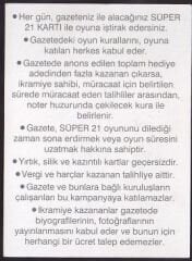 Süper 21 Kazı Kazan Kartı Kupa 5