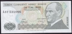 7.Emisyon 1.Tertip 10 Lira A57 531086 Ççt Çilaltı