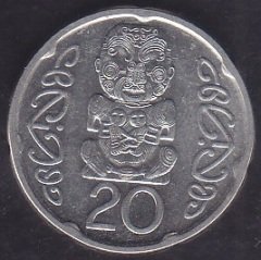 YENİ ZELANDA 20 CENT 2006 eski para