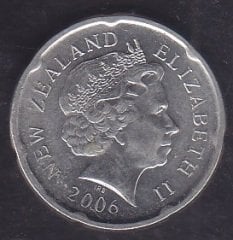 YENİ ZELANDA 20 CENT 2006 eski para