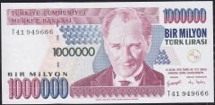 7.Emisyon 3.Tertip 1 000 000 Lira T41 949666 Çil